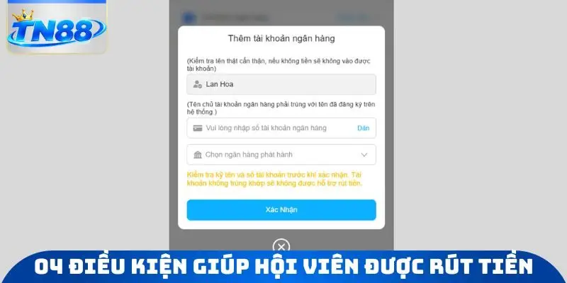 04 điều kiện giúp hội viên được rút tiền